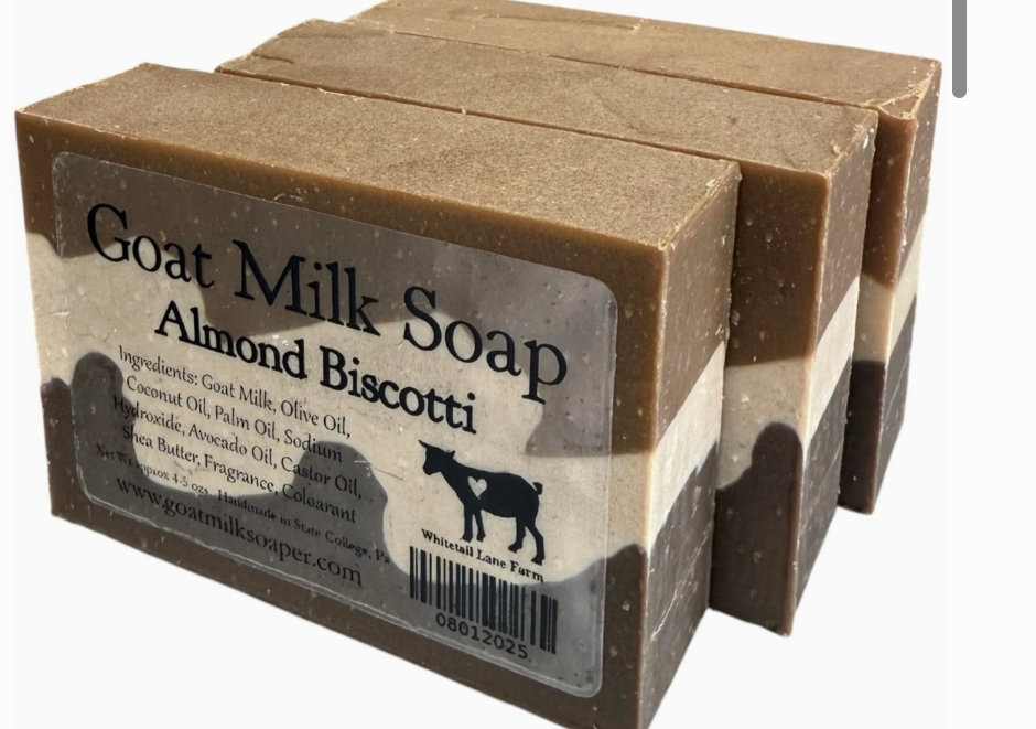 Almond Biscotti Goat Milk Bar Soap