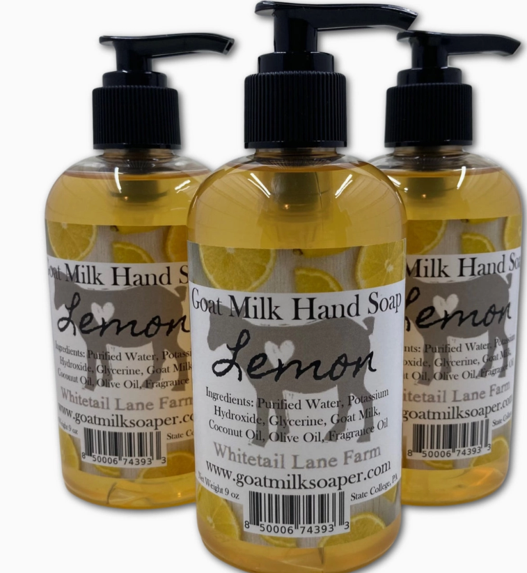 Lemon Liquid Goat Milk Hand Soap - Whitetail Family Goat Farm