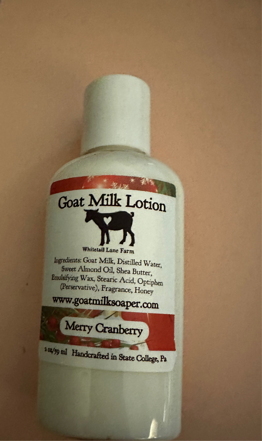 Merry Cranberry goat milk lotion