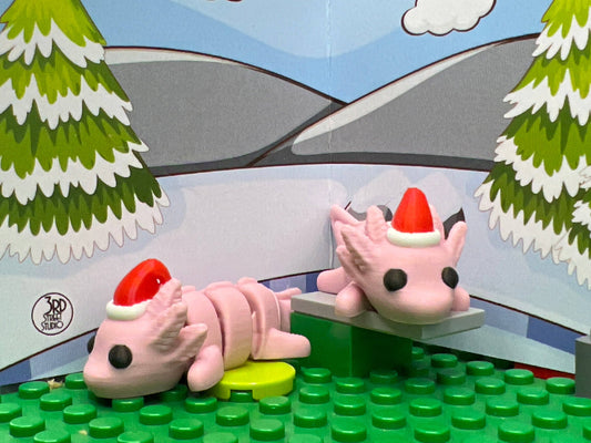 Axolotl with Holiday Hat