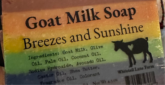 Breezes and Sunshine goat milk soap