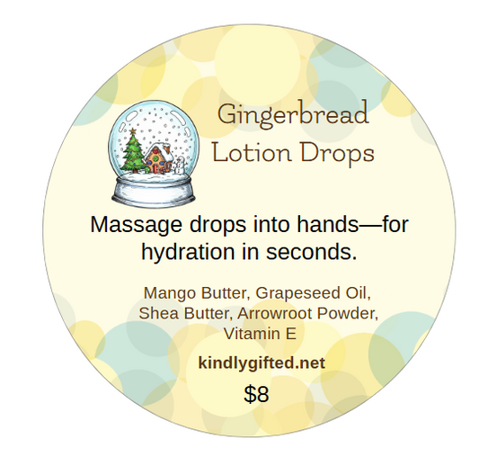 Gingerbread Cookie Lotion Drops