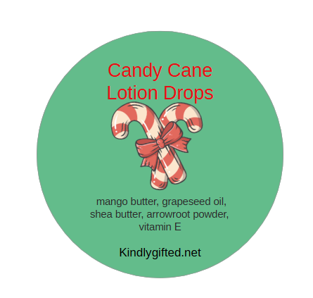 Candy Cane Lotion Drops - Limited release