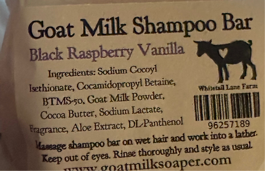 Black Raspberry Vanilla goat milk conditioner bar