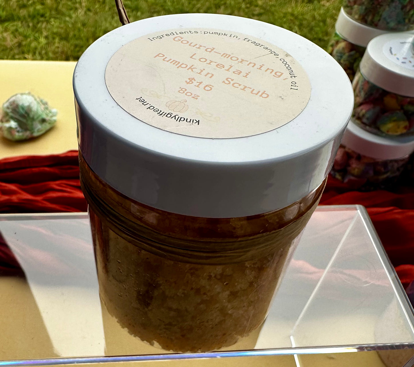 Gourd-morning, Lorelai Pumpkin Scrub Jar