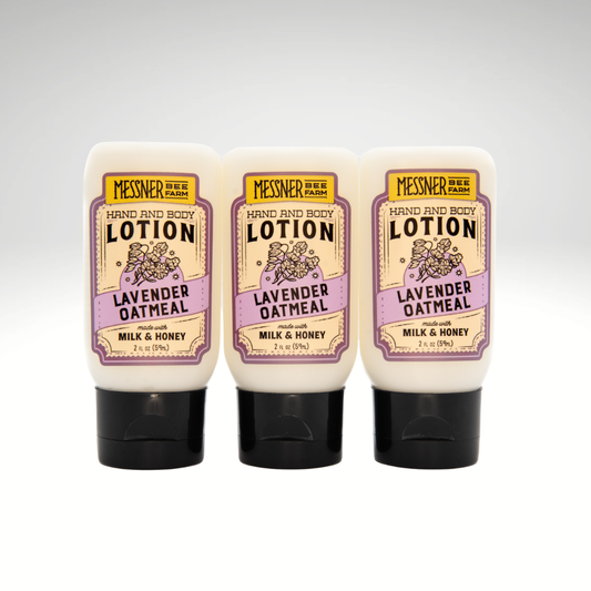 Lavender Oatmeal - Milk and Honey Lotion - 2oz - Messner Family Bee Farm